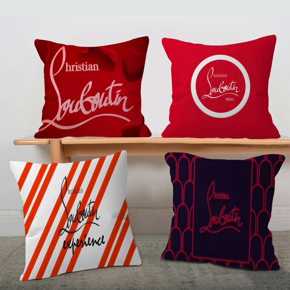 Luxury Home Textiles Usa - غطاء وسادة فاخر بشعار C-ChristianES L-LouboutinES،