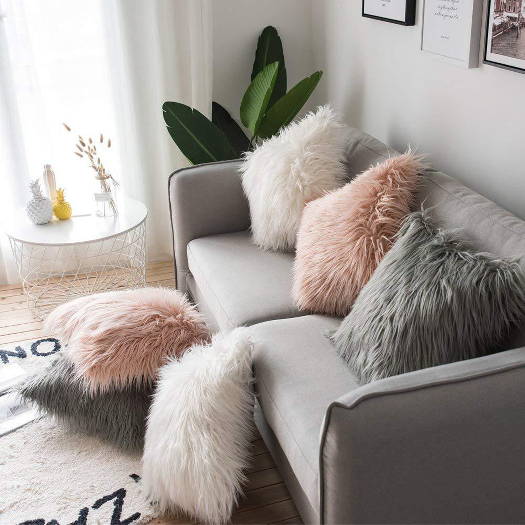 لينة طويلة الفراء منفوش أريكة  - مراجعة Luxury Home Textiles Usa وسعره