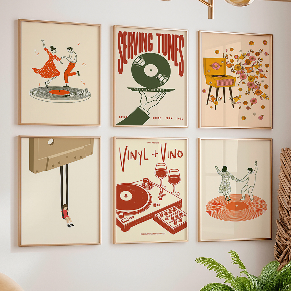 لوحة قماشية موسيقية عتيقة الطر - مراجعة Vintage Home Textiles وسعره