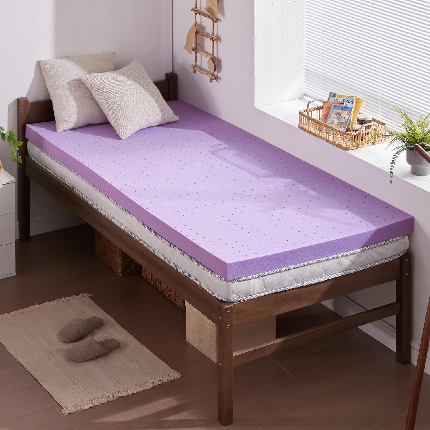 غطاء فراش من الجل المطاطي، بسم - مراجعة Memory Foam Topper وسعره