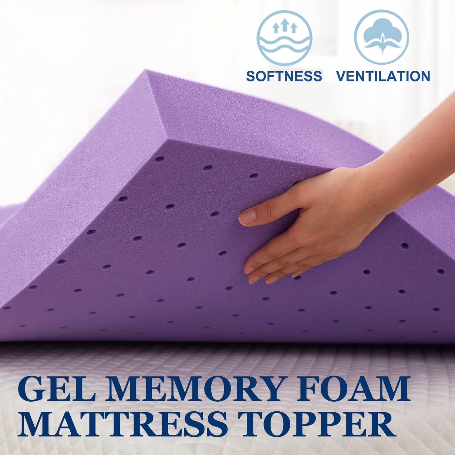 غطاء فراش من الجل المطاطي، بسم - مراجعة Memory Foam Topper وسعره