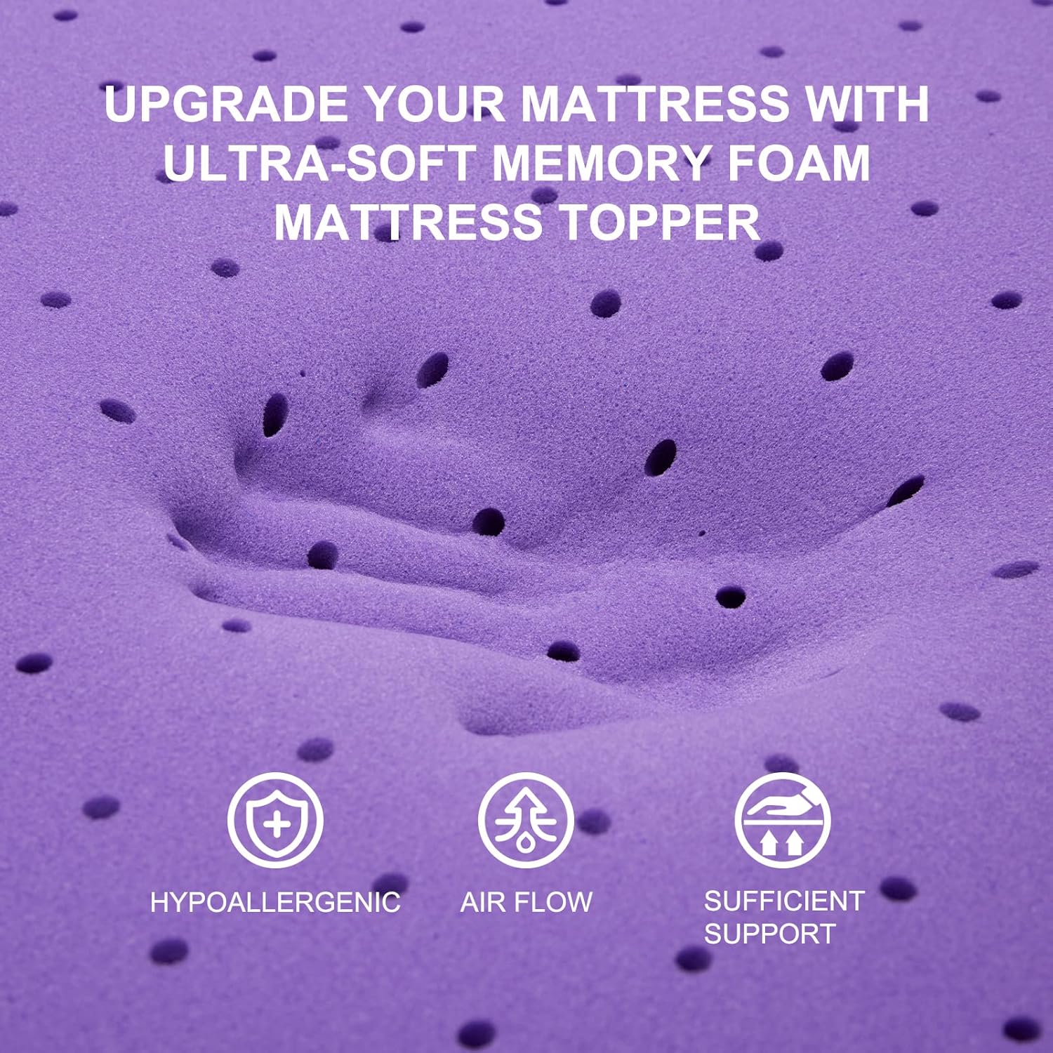 غطاء فراش من الجل المطاطي، بسم - مراجعة Memory Foam Topper وسعره