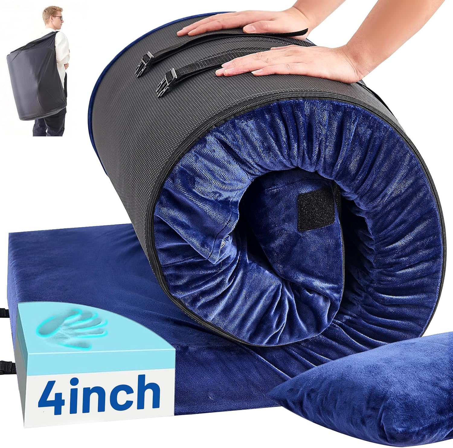 فراش تخييم من الفوم الذاكر مع  - مراجعة Memory Foam Topper وسعره