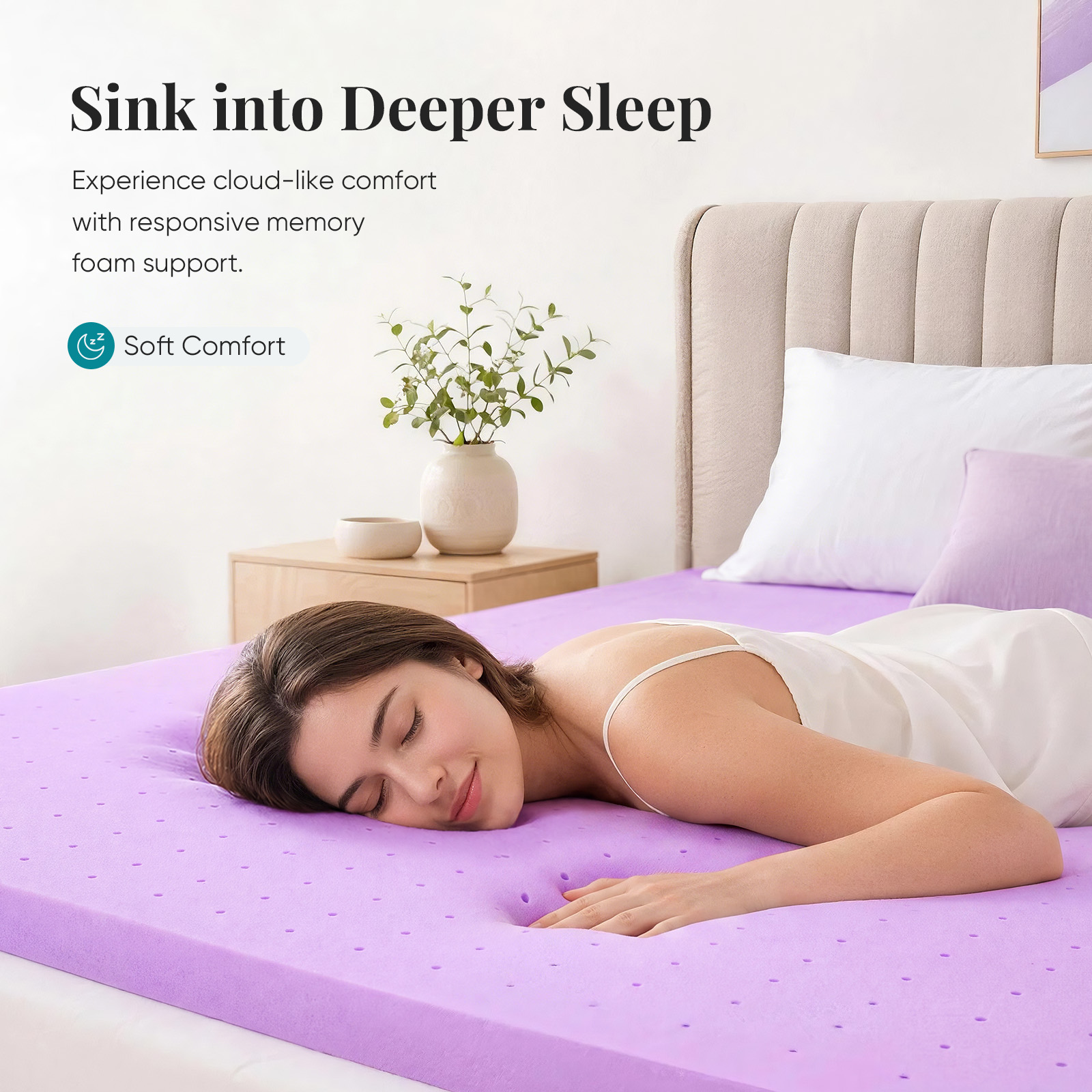 غطاء فراش من الفوم المبرد بسمك - مراجعة Memory Foam Topper وسعره