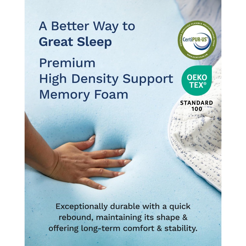 غطاء فراش من الفوم المضغوط مقا - مراجعة Memory Foam Topper وسعره